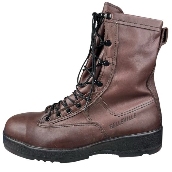 Belleville Men’s 330 ST Steel Toe Brown Leather Flight Boots Size US 12.5 R - Picture 3 of 10